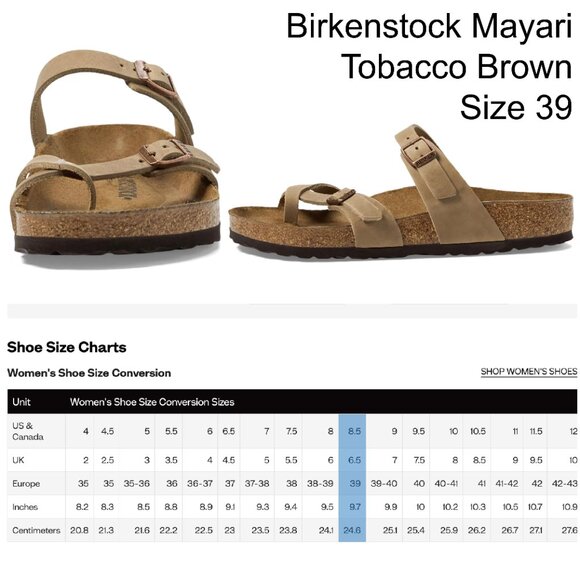 Birkenstock Mayari Sandals (Tobacco Brown - Size 39 / 8-8.5 US) - Picture 4 of 10